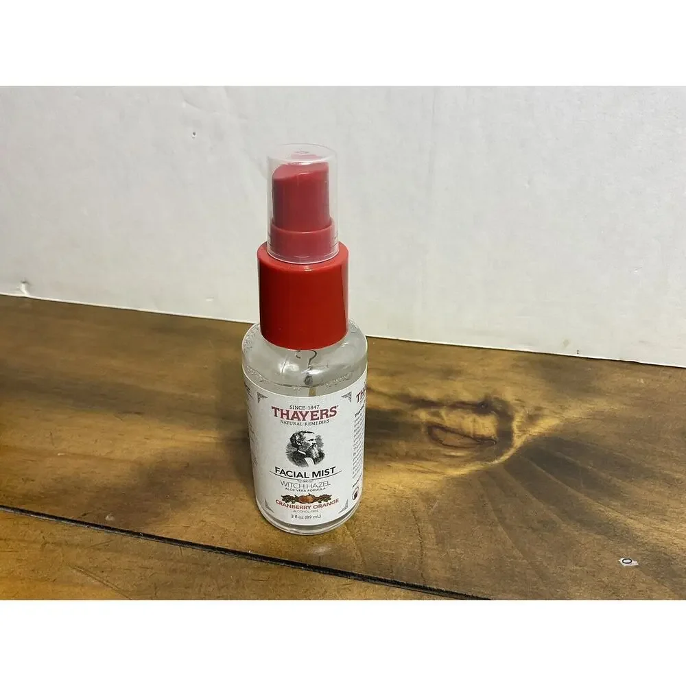 Thayers Facial Mist Witch Hazel Cranberry Orange 3 Oz Aloe Vera Formula